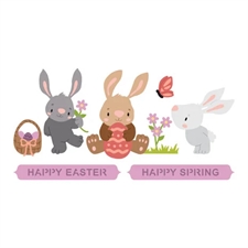 Simon Hurley by Spellbinders Dies -  Happy Spring / Bunny Buddies